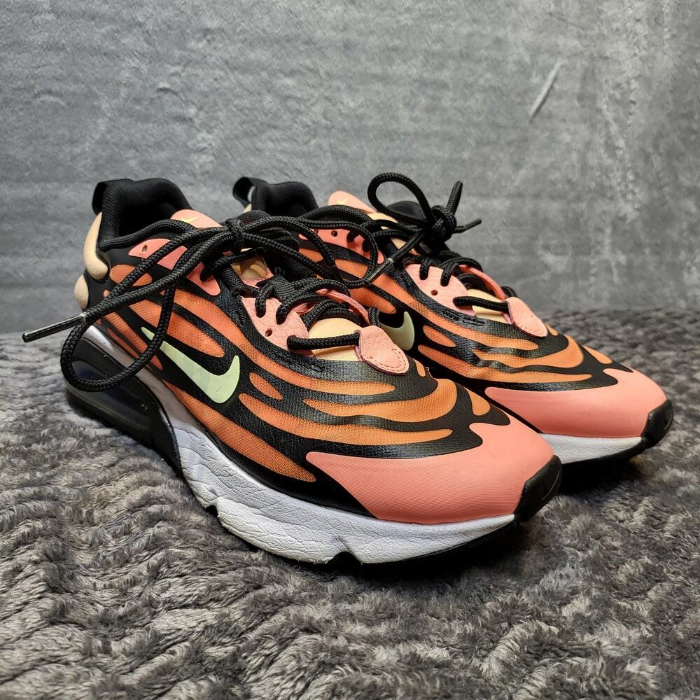 Nike Air Max 270 React Shoes Womens Size 8 Pink Black Mango CK6922-601 Sneakers